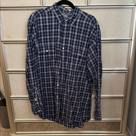 Polo Ralph Lauren Navy Plaid Men's Shirt - Picture 1 of 2
